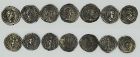 SEVEN COINS OF SEPTIMIUS SEVERUS, JULIA DOMNA AND CARACALLA
