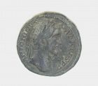A ROMAN BRONZE COIN OF ANTONINUS PIUS