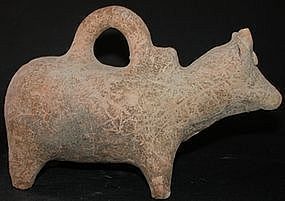 A HOLY LAND TERRACOTTA ZOOMORPHIC VESSEL