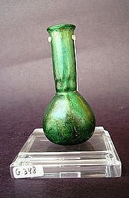 AN EARLY ROMAN GLASS PERFUME FLASK