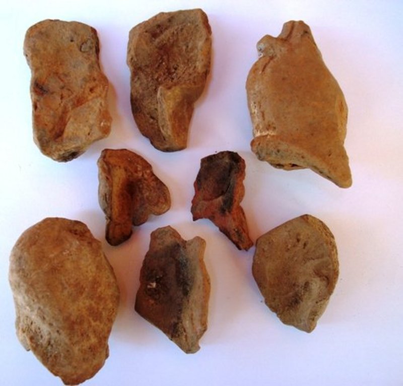 EIGHT HELLENISTIC TERRACOTTA ISIS-APHRODITE FRAGMENTS