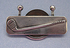 Sterling Golf Bar Pin Set with a Penny