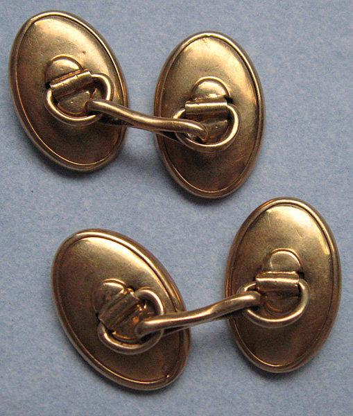American Gold and Mother-of-Pearl Cuff Links