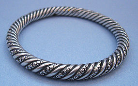 American Sterling Chased Bangle