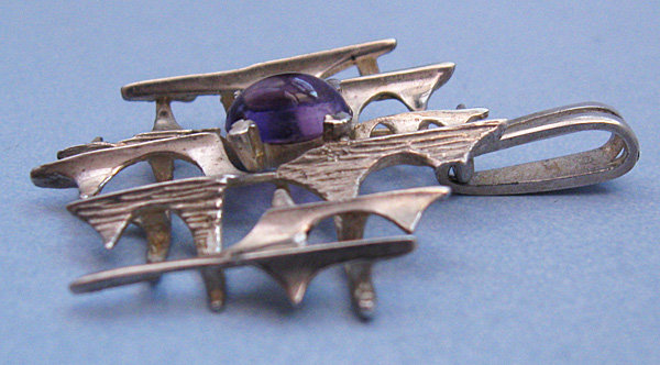 Sterling and Amethyst Pendant, Argentina
