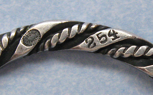 Georg Jensen Circle Pin, Rope Design