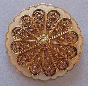 Norwegian Silver Gilt and Enamel Pin, Holth