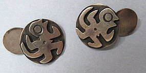 Mexican .980 Silver Cuff Links
