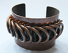 Rebajes Copper Cuff with Wire Decoration