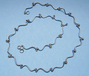 Sterling Modernist Chain Necklace