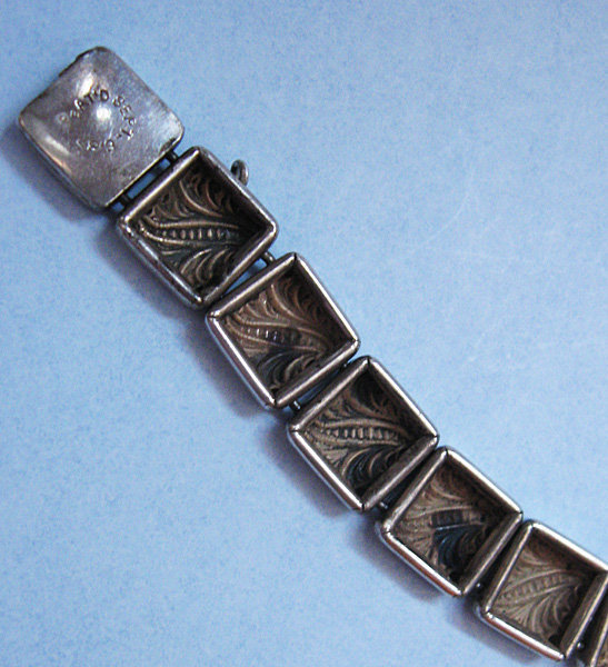 American Sterling Embossed Link Bracelet