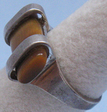 Sterling and Tiger’s Eye Ring