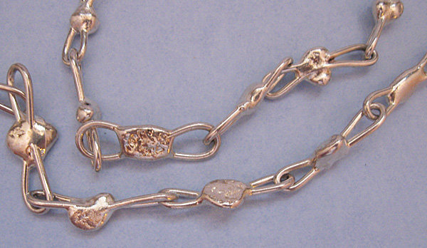 Danish Handmade Silverplated Chain Necklace