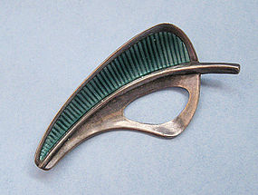 Swedish Sterling and Enamel Pin, Borgila