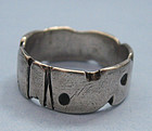 Ed Levin Sterling Band Ring, c. 1960