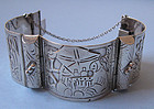 Mexican Sterling Panel Bracelet