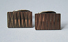 Danish Sterling Engraved Cuff Links