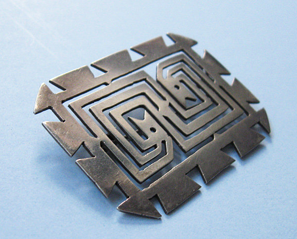 Mexican Sterling Openwork Pin