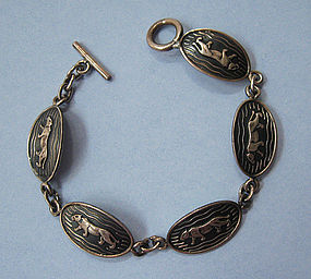 Mexican Sterling Mountain Lion Bracelet