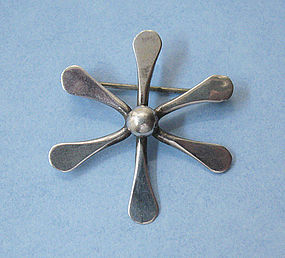 Handmade Sterling "Snowflake" Pin