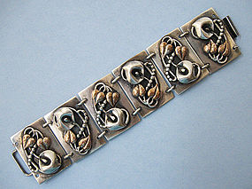 Large Sterling Panel Bracelet