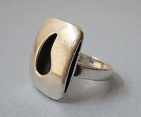 Sterling Modernist Ring, Joseph Skinger