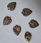 Six American Sterling Charms