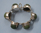 Mexican Sterling and Chalcedony Bracelet