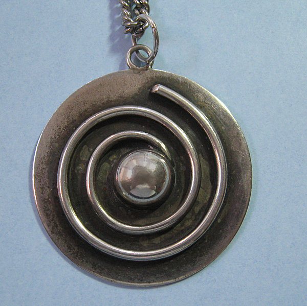 Sterling Disc Pendant and Chain