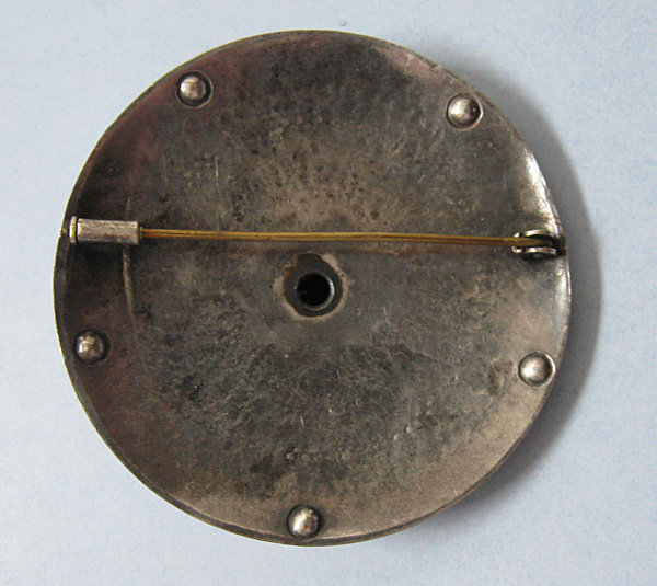 European Silver Disk Pin