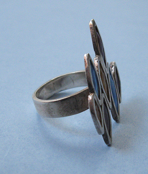Sterling and Enamel Ring