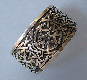 Sterling Hand-Wrought Embossed Cuff