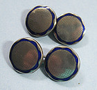 Silver and Enamel Cuff Links, c. 1960