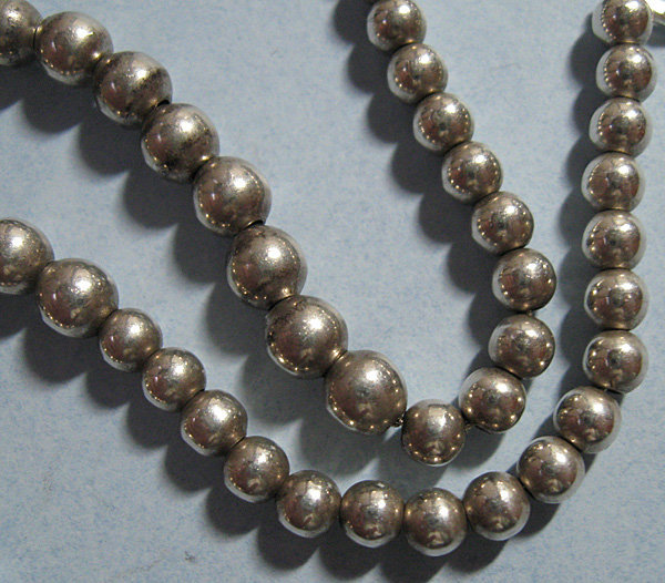 Sterling Silver Bead Necklace, c. 1960