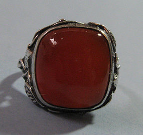 Sterling and Carnelian Ring