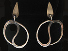 Handmade Sterling Modernist Earrings