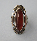 Sterling and Carnelian Ring