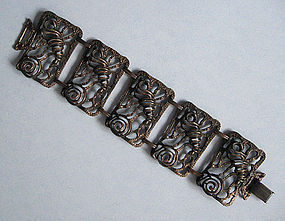 Copper Openwork bracelet, c. 1980
