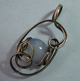 Glass Abstract Pendant, c. 1970