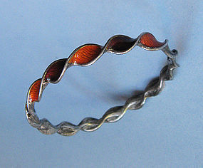 Enameled Steling Bangle