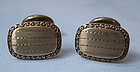 American Gold Engraved Cuff Links