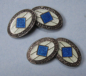 American Sterling and Enamel Cuff Links