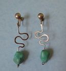 Sterling Earrings with Faux Turquoise Drops