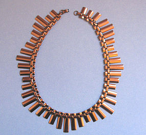Copper Flat-Link Necklace by Renoir, c. 1960