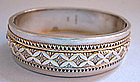 Victorian Sterling Hinged Bangle