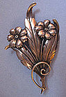 Sterling Floral Pin