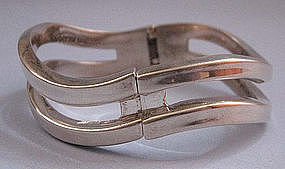 Mexican Sterling Hinged Bangle