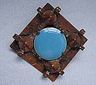 French Handmade Copper Arts and Crafts Pin