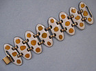Abstract Enameled Panel Bracelet