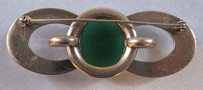 Sterling and Stone Bar Pin